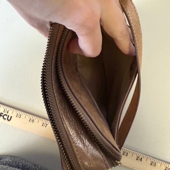 FOSSIL Rose Gold Piper Toaster Metallic Leather Crossbody Purse Shoulder Bag - Picture 14 of 14